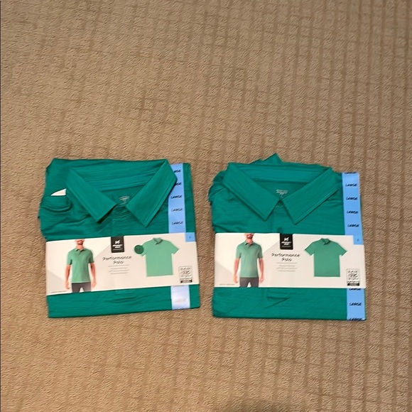 Members Mark Men's Green Performance Polo Shirt - Picture 1 of 2
